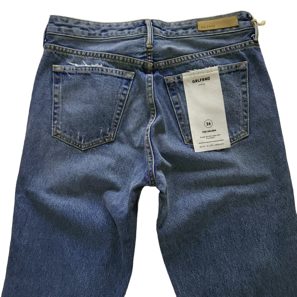 GRLFRND Helena distressed straight leg high waist jeans in Ready To Go Sz 26 NEW - Picture 5 of 9